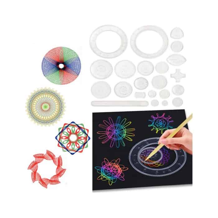 GeoArtKit, un set pentru desen de 27 piese cu șabloane geometrice - Image 2