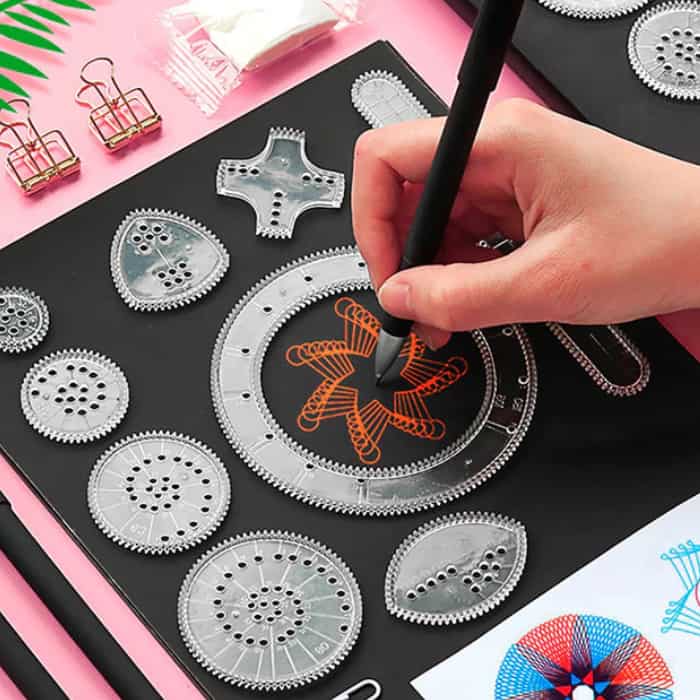 GeoArtKit, un set pentru desen de 27 piese cu șabloane geometrice - Image 3