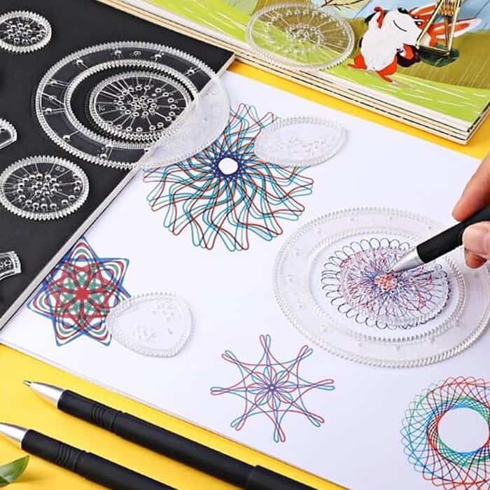 GeoArtKit, un set pentru desen de 27 piese cu șabloane geometrice - Image 4