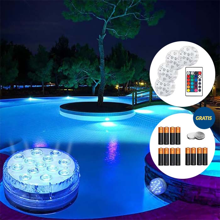 GlowBundle, 4 lumini LED rezistente la apă + set de baterii - Image 8