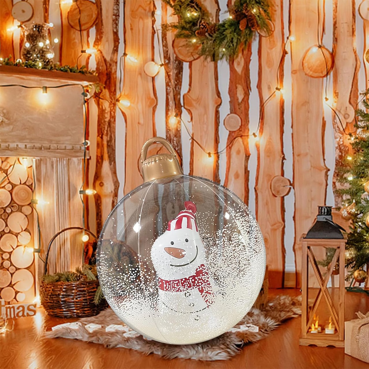 GlowySnowy, glob de Crăciun cu motiv de om de zăpadă și lumină - Image 6