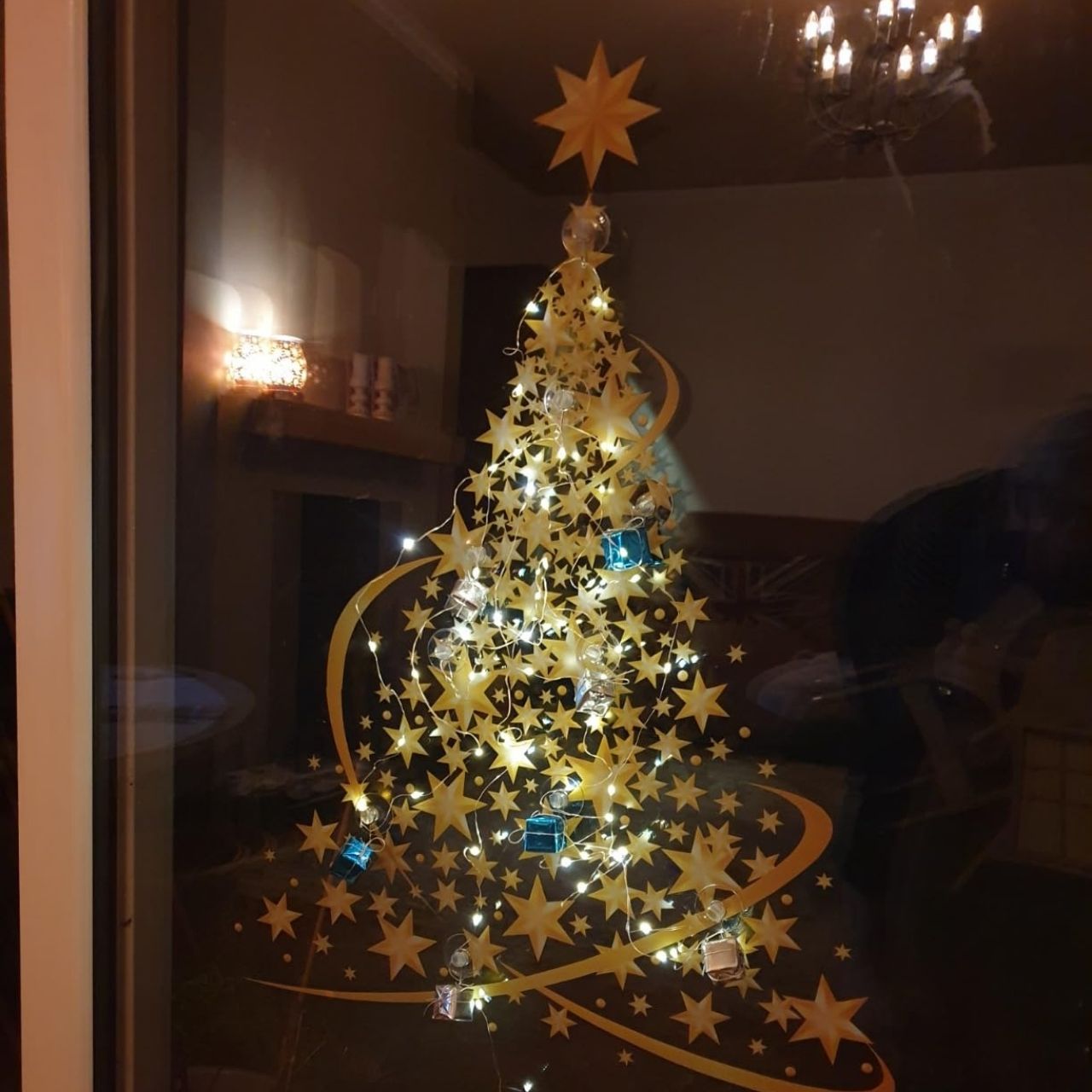 GoldenTree, autocolante de Crăciun pentru ferestre în auriu (2 buc) - Image 4