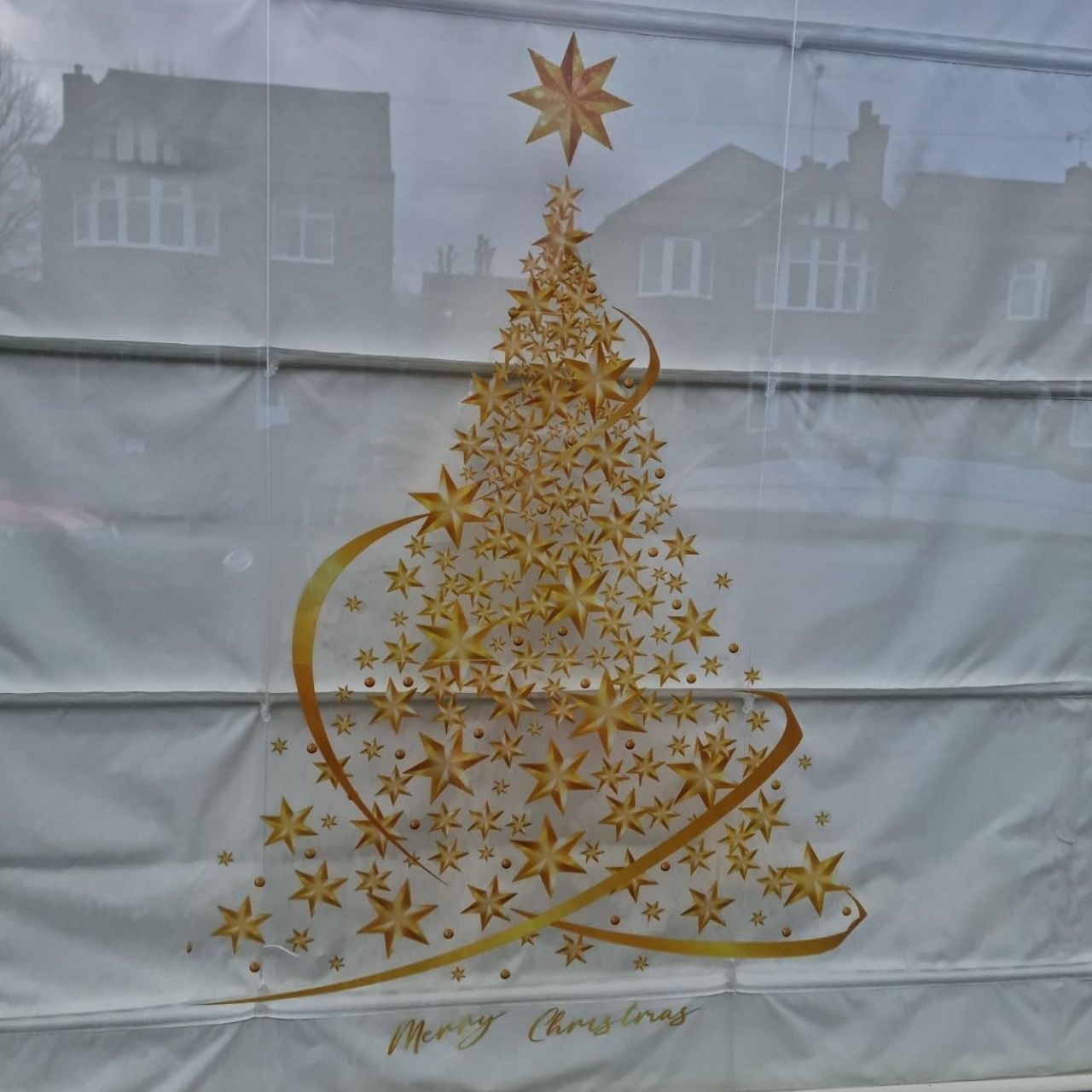 GoldenTree, autocolante de Crăciun pentru ferestre în auriu (2 buc) - Image 5