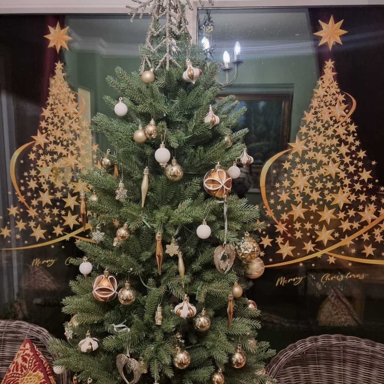 GoldenTree, autocolante de Crăciun pentru ferestre în auriu (2 buc) - Image 7