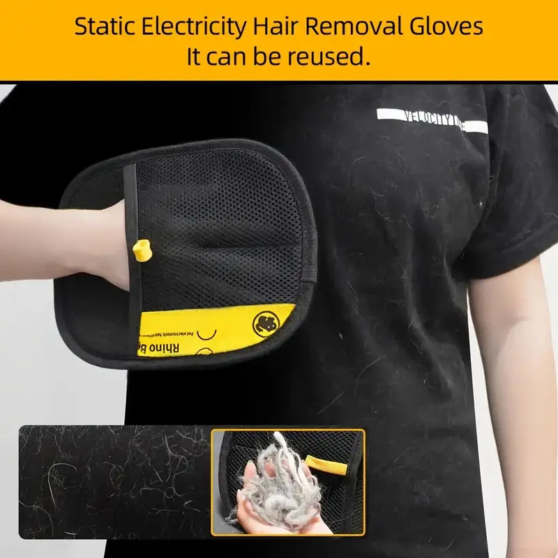 GroomyGlove, mănușa de îngrijire pentru animale, cu două fețe - Image 10