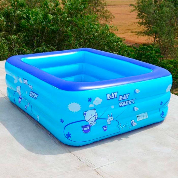 Piscina pentru copii este realizată din material PVC de înaltă calitate, ceea ce o face complet sigură de utilizat!