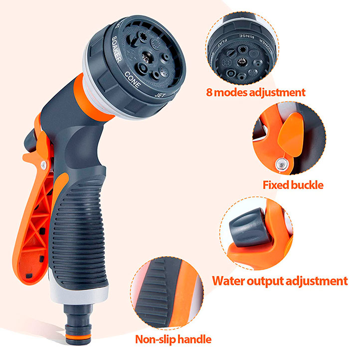 HoseSpray, set cu duză pentru furtun de grădină, conector pentru furtun și pistol de udare - Image 4