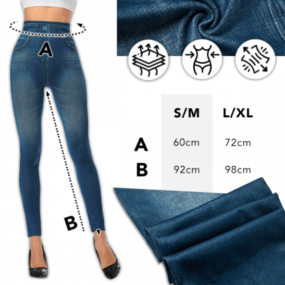 JEANLEGS-L/XL, Pantaloni din denim modelați - Image 3