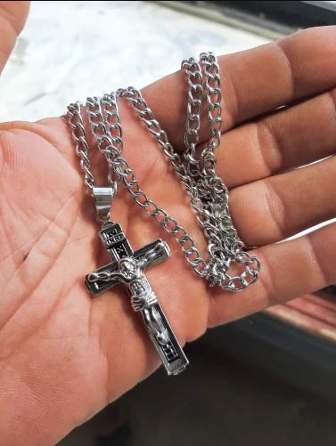 JesusNecklace, lănțișor argintiu cu Iisus - Image 3