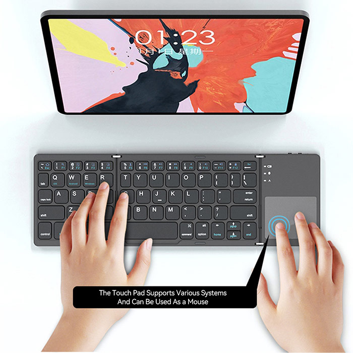 Tastatura este compatibilă cu Windows, Android, iOS și Mac și se conectează pur și simplu la dispozitivul tău smart prin Bluetooth!