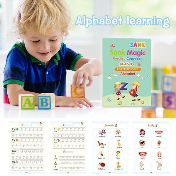 KidBook, set de 4 caiete de lucru pentru scris și desenat cu stiloul magic, al cărui scris dispare după ce s-a uscat - Image 7