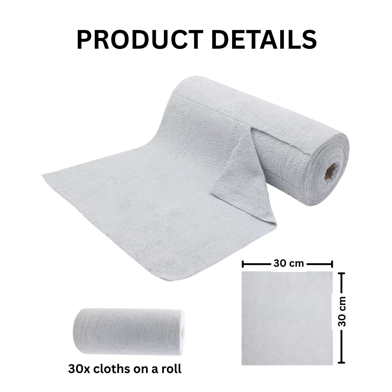 Lavete de curățare din microfibră pe rolă (30 de bucăți), KitchRoll - Image 7