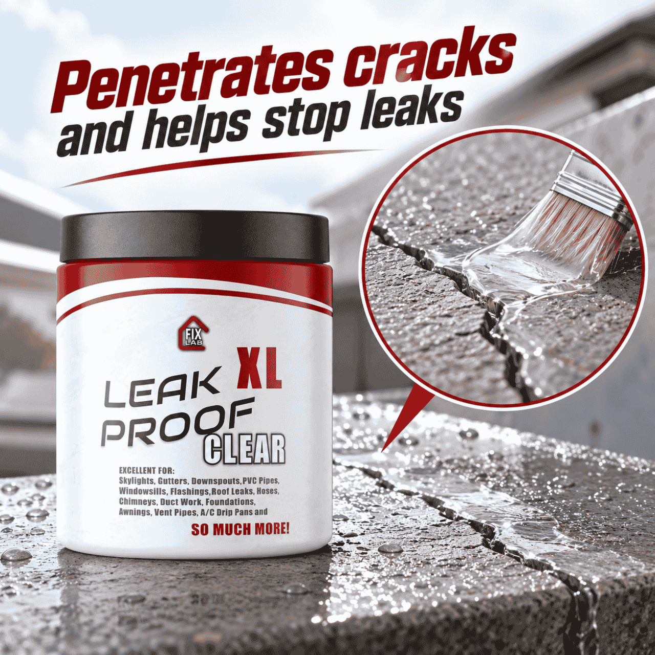 Strat transparent pentru etanșarea fisurilor, LeakProof - Image 3