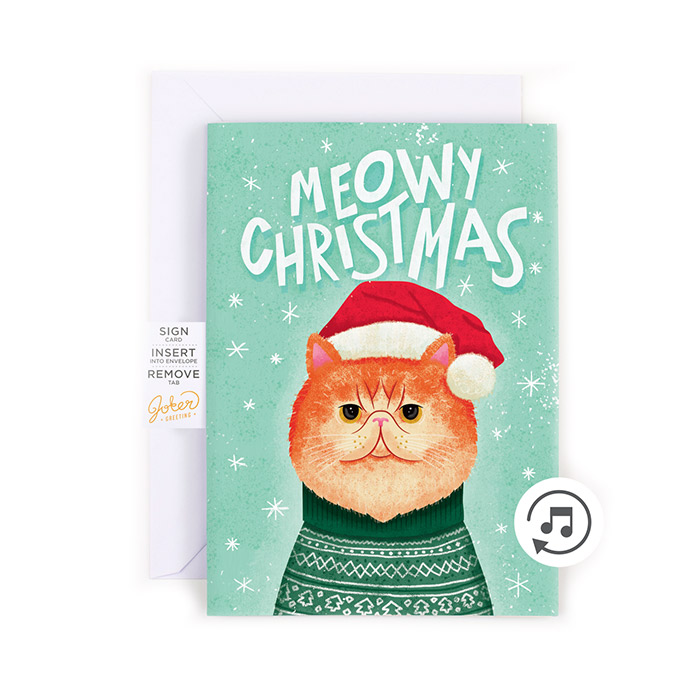 MeowCard, o felicitare de Crăciun distractivă cu un pisoi - Image 1