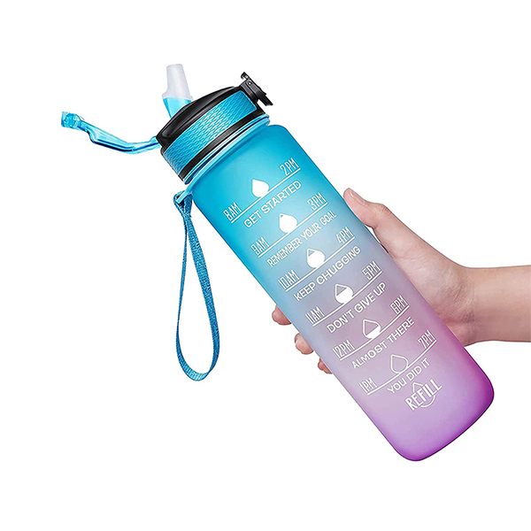 MotivationalBottle, sticlă de apă cu mesaje motivaționale și marcaje temporale (1000mL) - Image 2