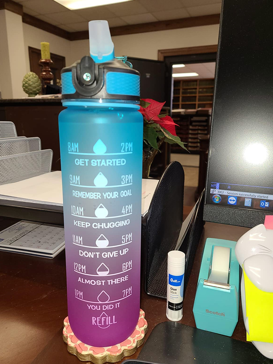 MotivationalBottle, sticlă de apă cu mesaje motivaționale și marcaje temporale (1000mL) - Image 10