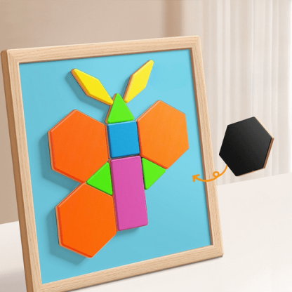PUZZGEO, Set de puzzle din lemn magnetic (225 piese) - Image 3