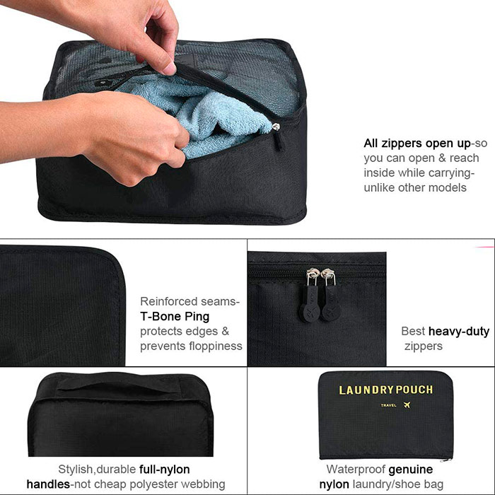 PackingBags, gentuțe de organizare pentru gențile de voiaj (set de 6 bucăți) - Image 5