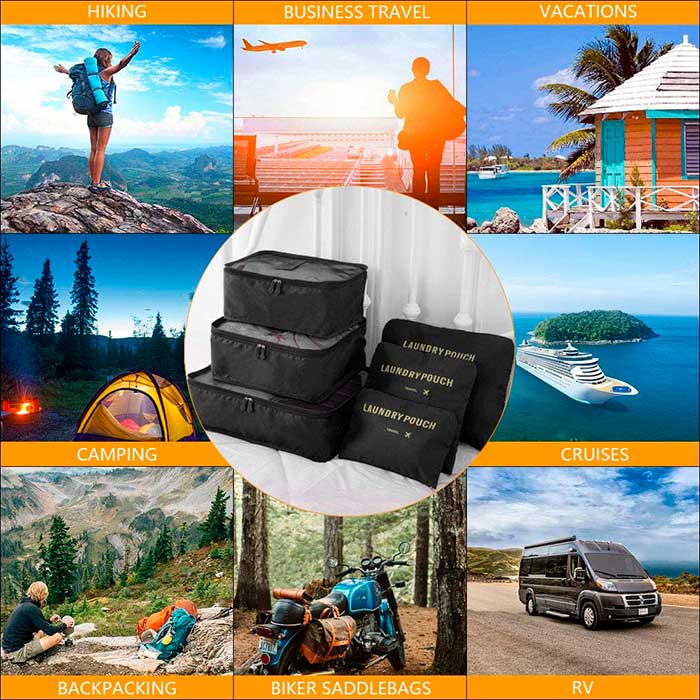 PackingBags, gentuțe de organizare pentru gențile de voiaj (set de 6 bucăți) - Image 6