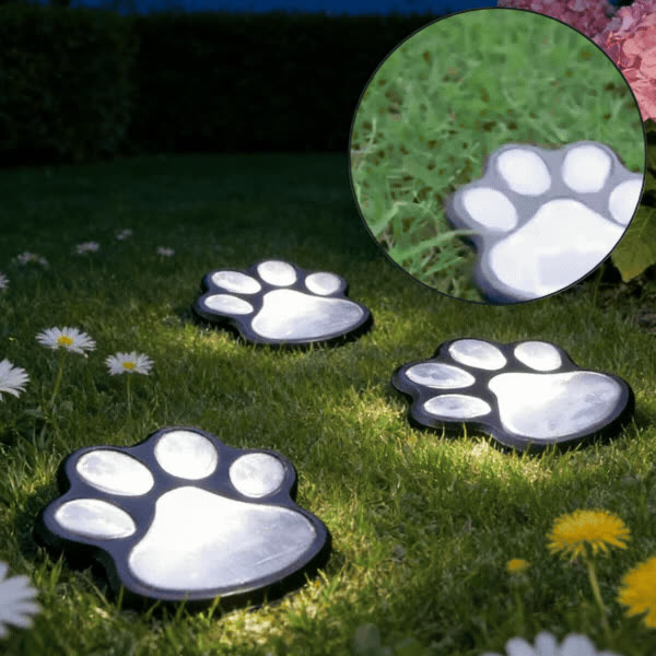 Lămpi LED solare în formă de lăbuță, Paws - video