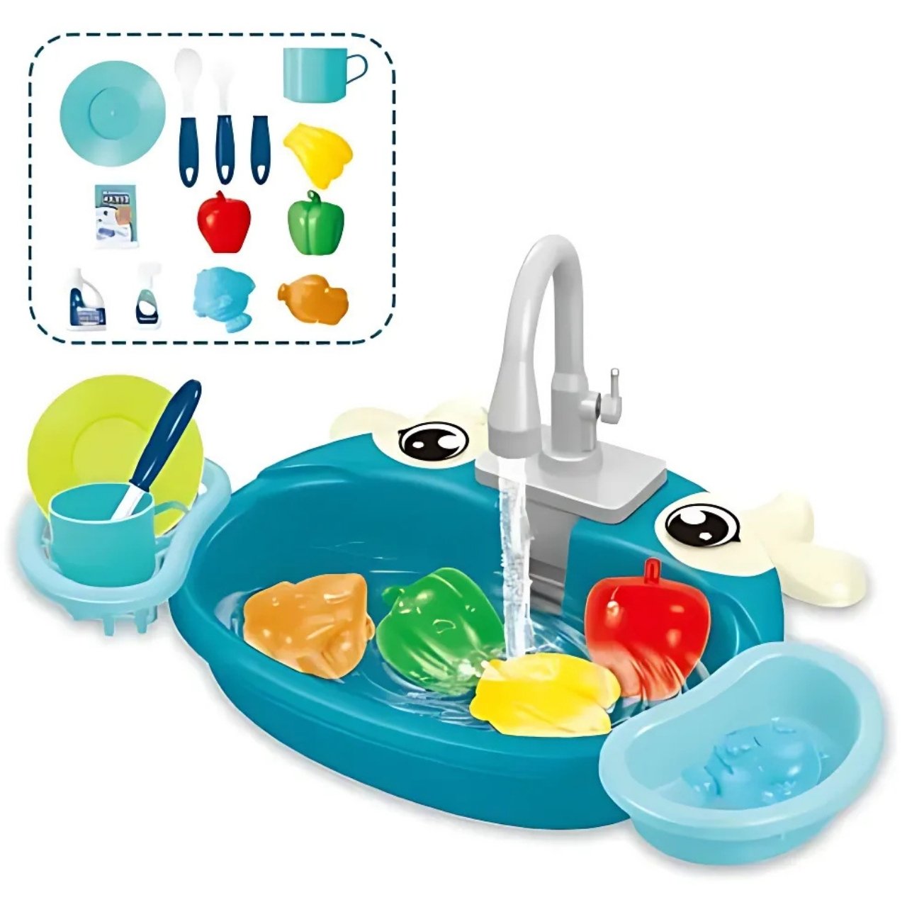PlaySink, set de bucătărie pentru copii cu chiuvetă - Image 3