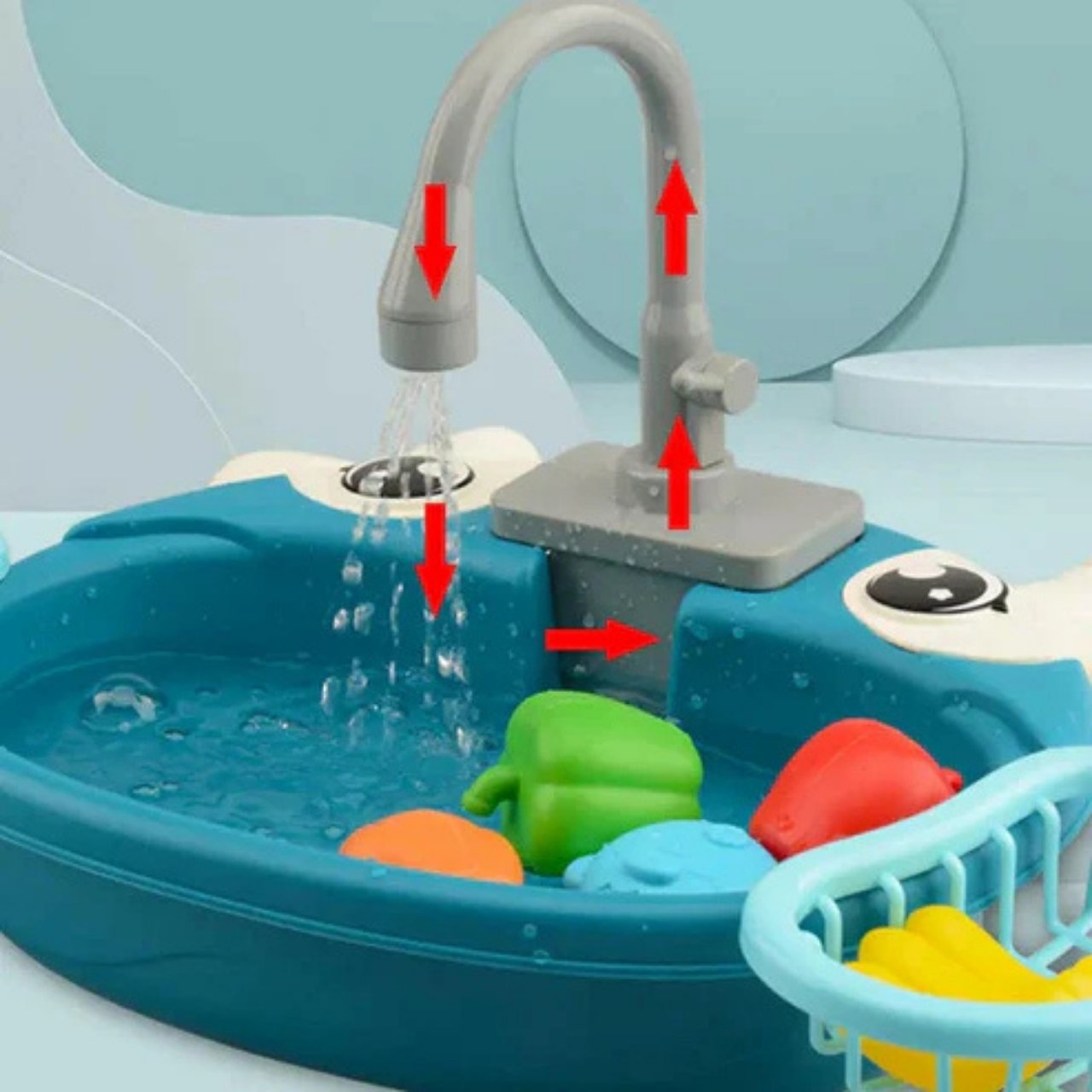 PlaySink, set de bucătărie pentru copii cu chiuvetă - Image 7
