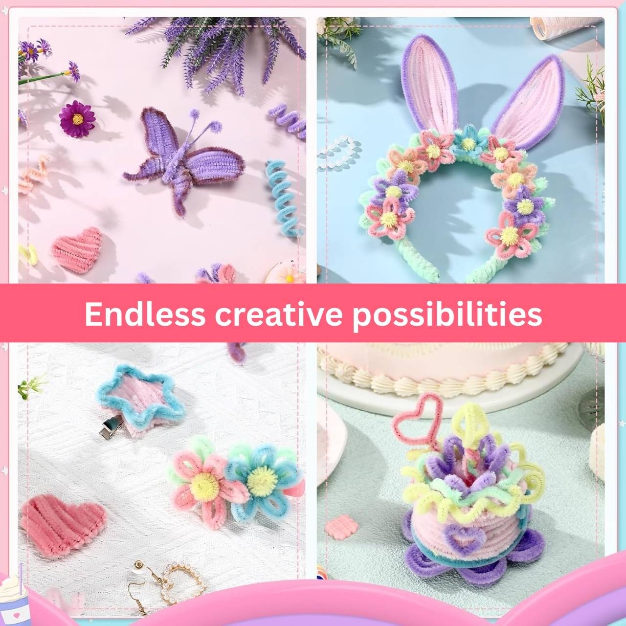 Curățători de țevi pufoși creativi, PlushSticks - Image 8