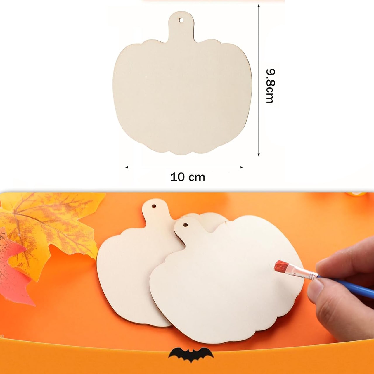 Pumpkins, plăci din lemn în formă de dovleci pentru a crea propriile tale (10 bucăți) - Image 7
