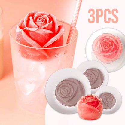 Forme din silicon pentru cuburi de gheață (3 buc.), ROSEICE