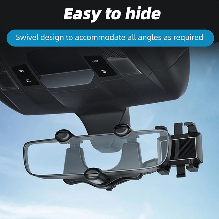 RotatableCarHolder, suport pentru telefon la 360 de grade care se montează pe oglinda retrovizoare - Image 10