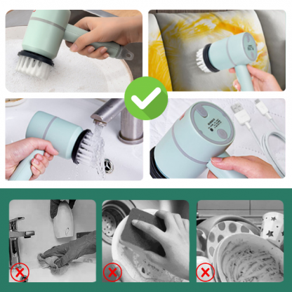 SCRUBBER, Set wireless de perii electrice pentru curățare - Image 4