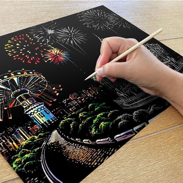 ScratchArt, set creativ cu 6 piese si 2 ilustrate - Image 8