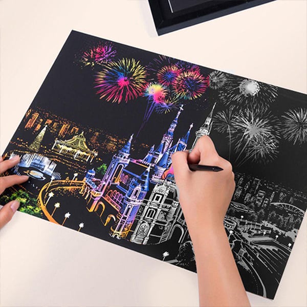 ScratchArt, set creativ cu 6 piese si 2 ilustrate - Image 9
