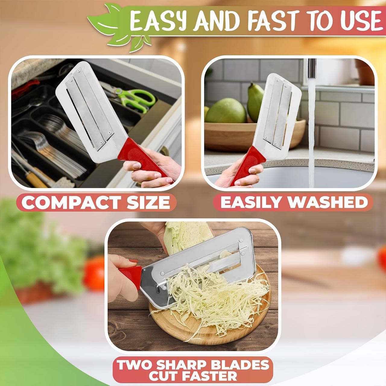 Shredder, slicer universal dublu pentru varză - Image 9
