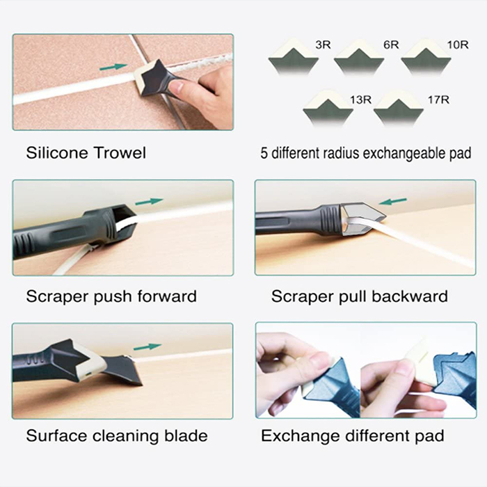 SiliconRemover, instrument 5 în 1 pentru aplicarea, netezirea și îndepărtarea siliconului - Image 10