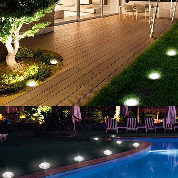 SolarGardenLights, set de 4 lumini cu LED solare pentru grădină sau alee - Image 3