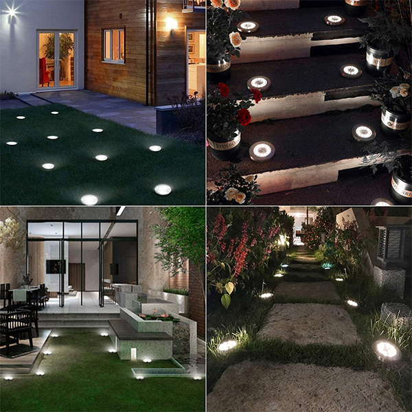 SolarGardenLights, set de 4 lumini cu LED solare pentru grădină sau alee - Image 8