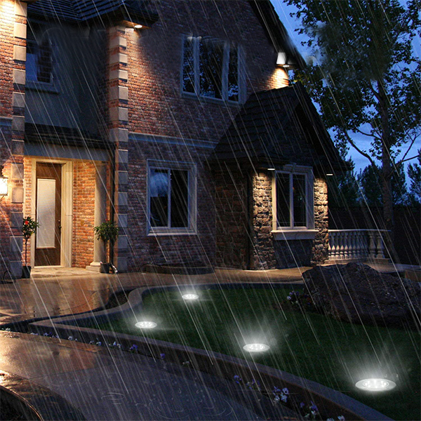 SolarGardenLights, set de 4 lumini cu LED solare pentru grădină sau alee - Image 9