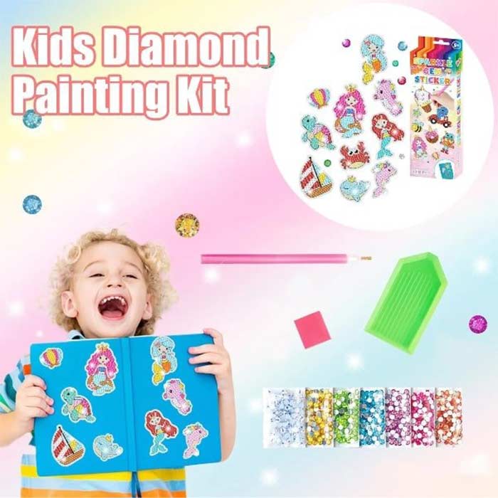 SparkleStickers, set creativ pentru aplicarea de diamante colorate pe autocolante - Image 4