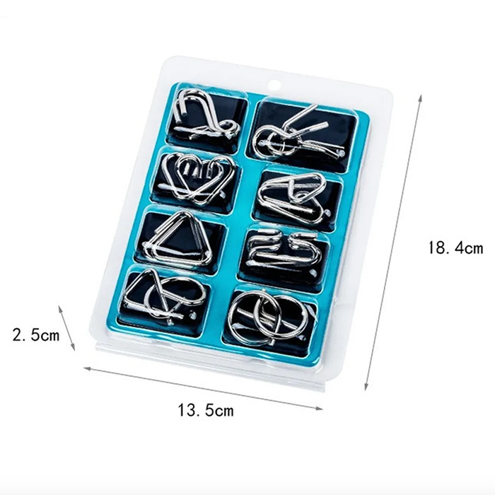 SpiralPuzzle Set de puzzle metalic cu 8 piese - Image 2
