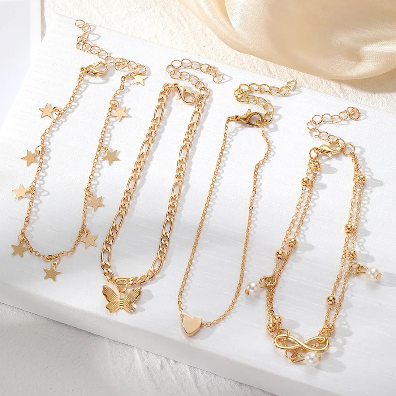 SummerSet, set de 4 brățări pentru glezne - Image 5