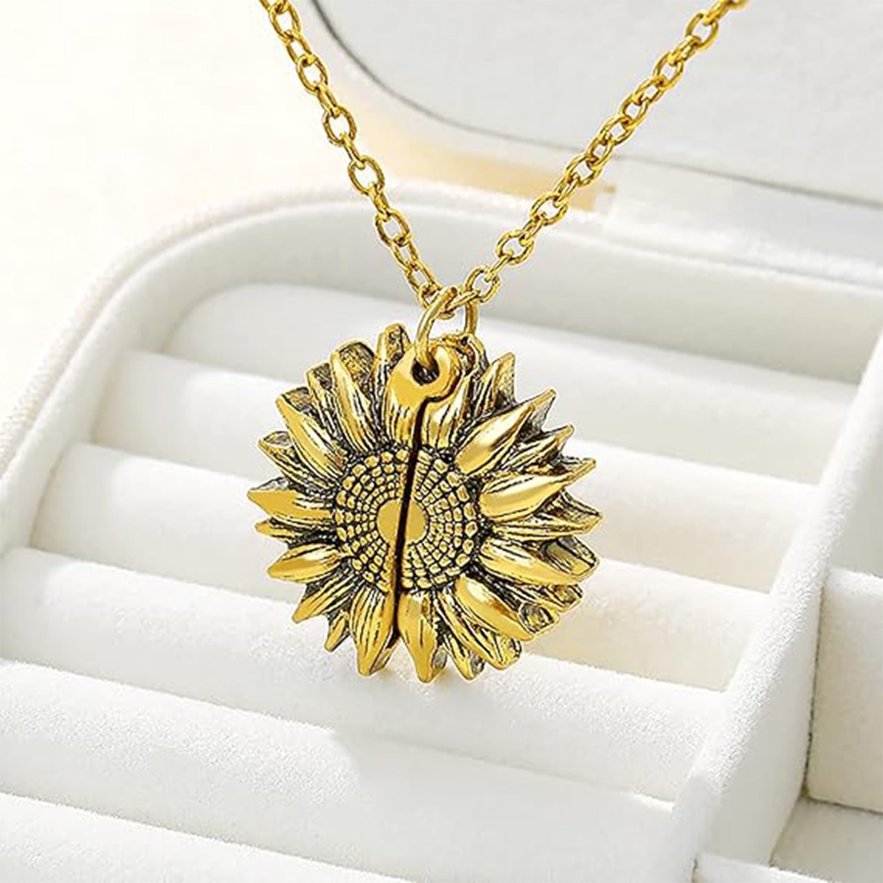 SunNecklace, colier cu motiv de floarea-soarelui și inscripție drăguță - Image 7