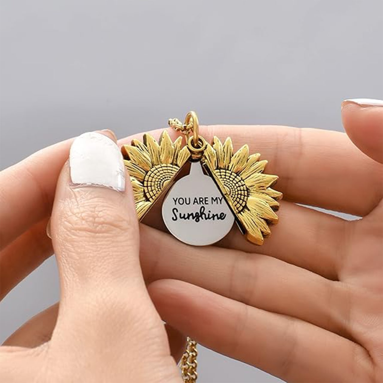 SunNecklace, colier cu motiv de floarea-soarelui și inscripție drăguță - Image 9