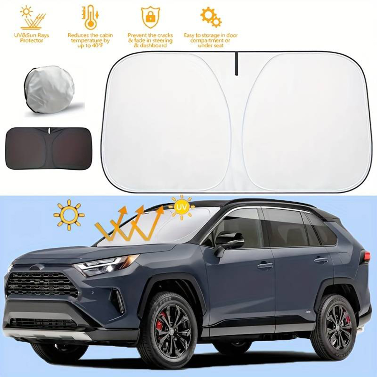 SunVisor, parasolar retractabil pentru parbrizul mașinii - Image 5