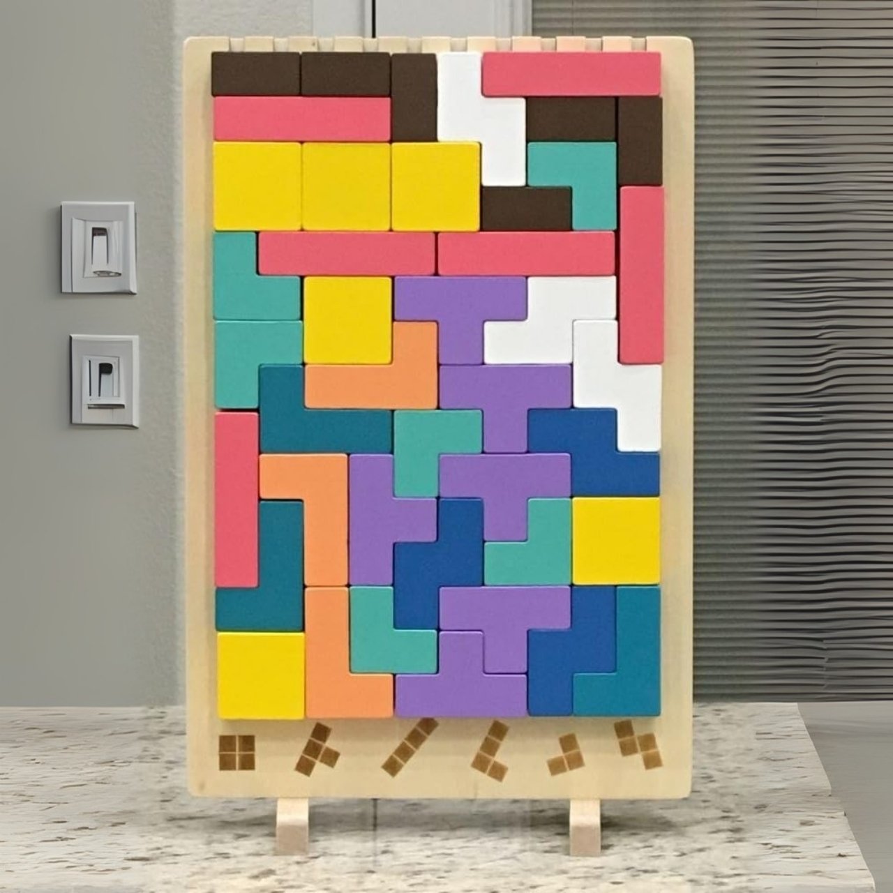 Tetris, jucărie didactică din lemn - Image 2