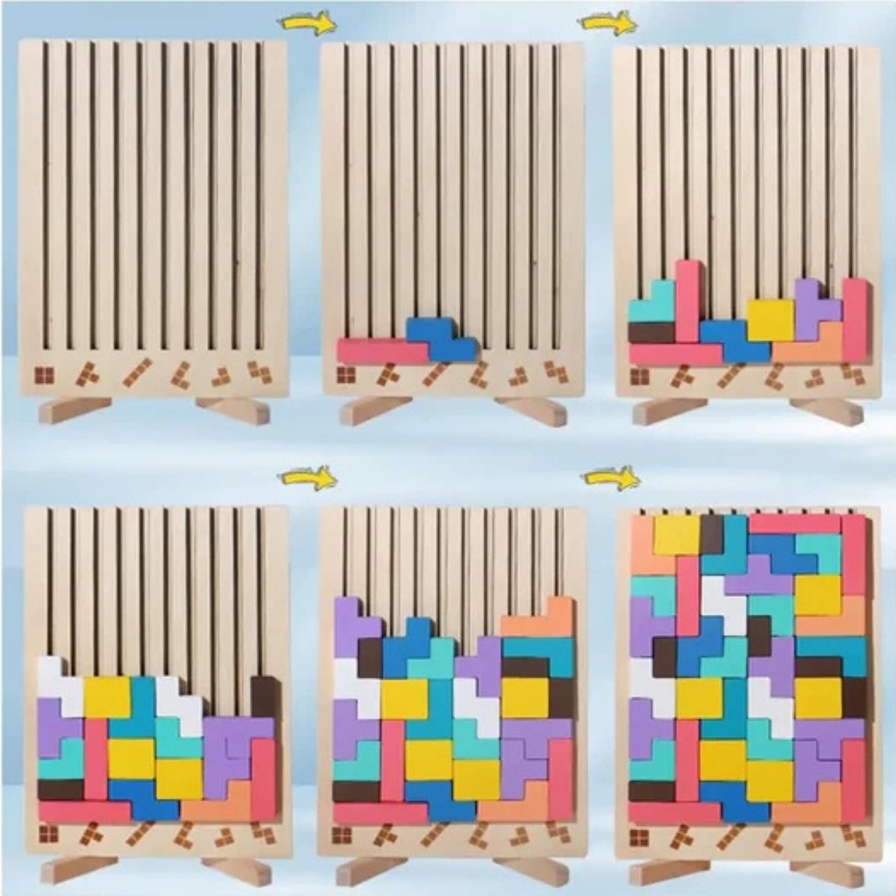Tetris, jucărie didactică din lemn - Image 7