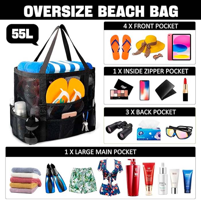 ToteBag, geanta practică pentru plajă și excursii - Image 7