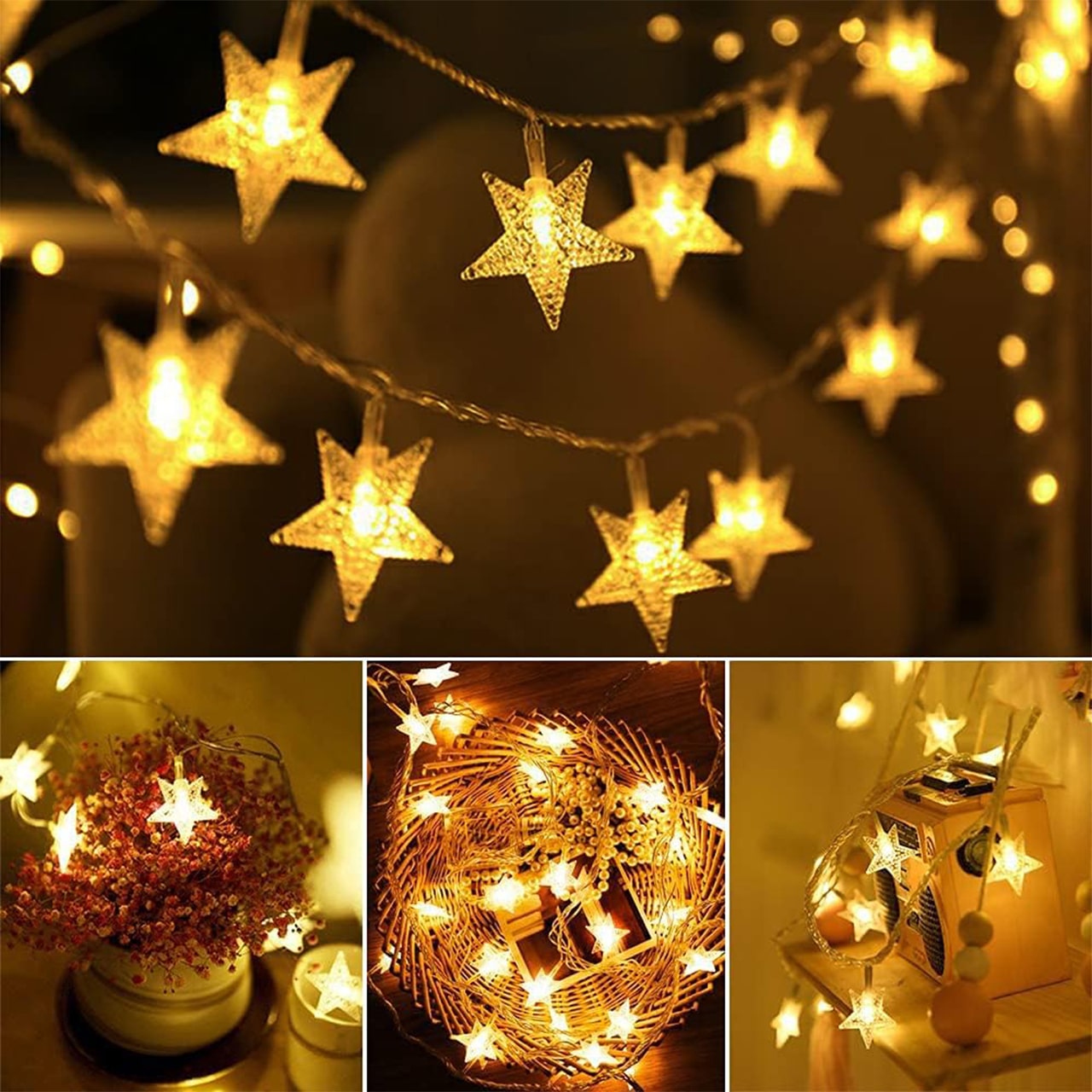 Twinkles, lanț de lumini cu lumini în formă de stea (6 m) - Image 5