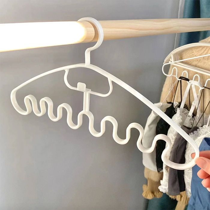 WavyHanger, umeraș pentru agățarea mai multor articole deodată (10 bucăți) - Image 8