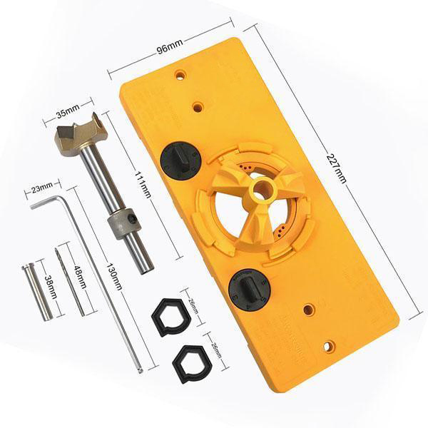 WoodWork, un set de 7 piese pentru montarea balamalelor - Image 6